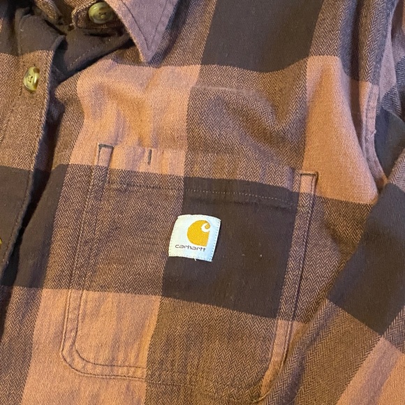 Carhartt burngundy and mauve Checkered Flannel Shirt - Picture 2 of 3